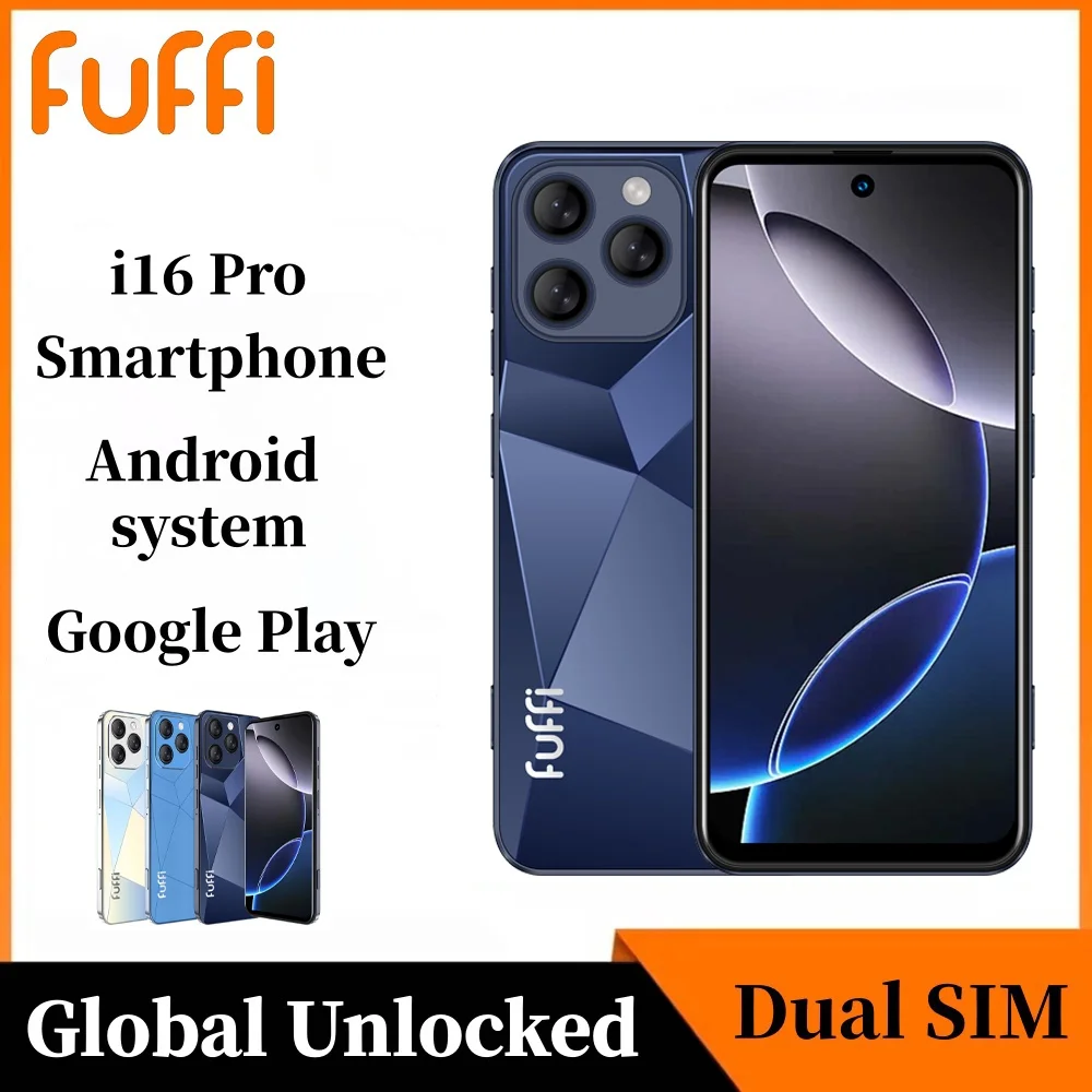 FUFFI Global Vision I16 Pro Smartphone 5G Android 5300mAh 4GB RAM 46GB ROM 6.56 Inch 1080x2640HD 24+48MP 4G Network Mobile Phone
