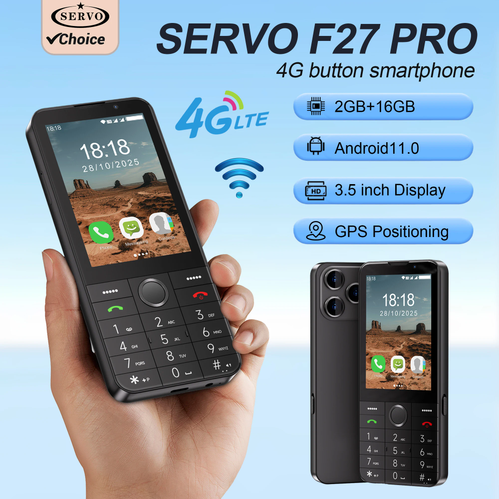 SERVO F27 PRO Smartphone Android OS 4G Cellular 3.5" HD Touch Display Speed Dial Keyboard Cell phone WiFi GPS 2GB+16GB 2850mAh
