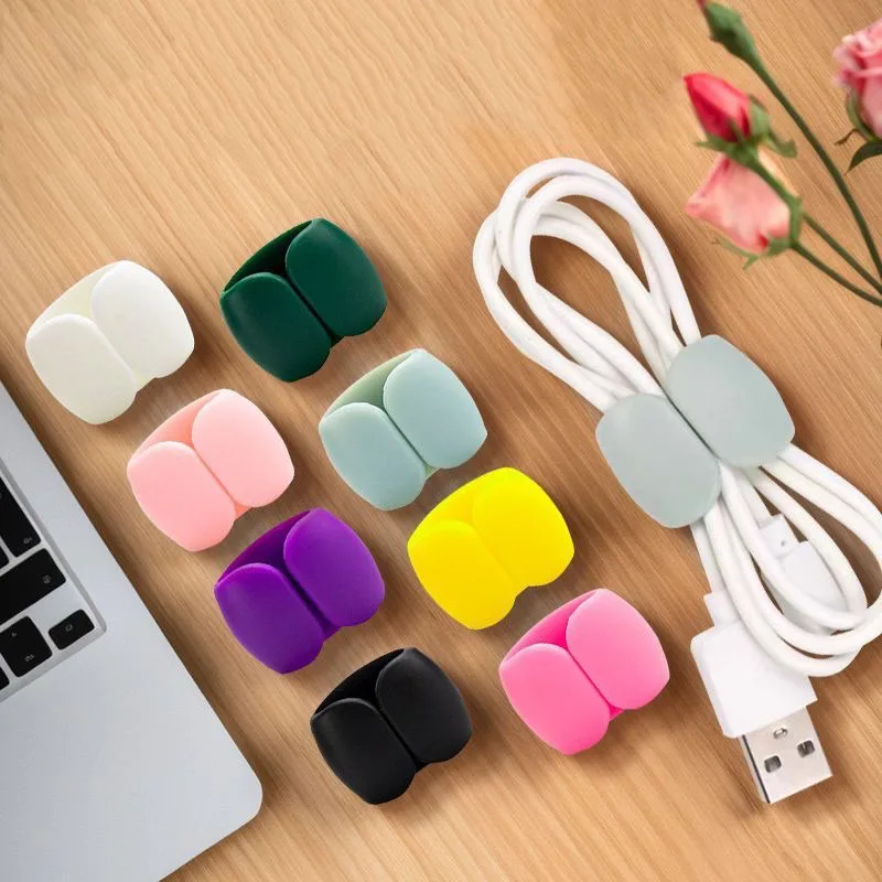 Portable Cable Clips Desktop USB Charging Cord Management Reusable Cord Organizer Wire Holder Protectors Home Office Portable Cable Clips Desktop USB Charging Cord Management Reusable Cord Organizer Wire Holder Protectors Home Office