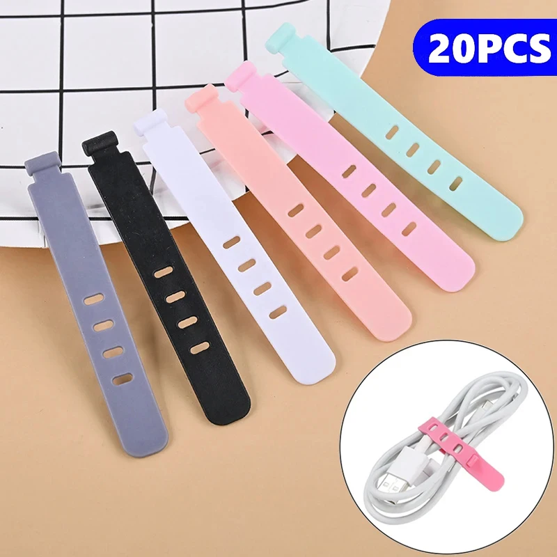 4/12/20pcs Cable Winder Organizer Silicone Earphones Clips Wire Cord Management Buckle Straps Cellphone Accessories Organization 4/12/20pcs Cable Winder Organizer Silicone Earphones Clips Wire Cord Management Buckle Straps Cellphone Accessories Organization