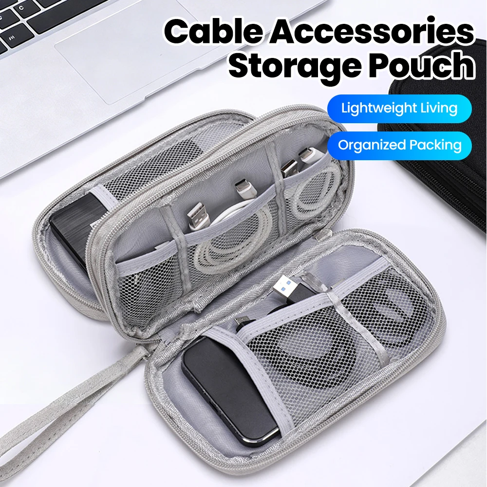 Data Cable Storage Bag Portable Headphones Charger USB Drive Hard Disk Adapter Multi-functional Storage Lightweight Mesh Handbag Data Cable Storage Bag Portable Headphones Charger USB Drive Hard Disk Adapter Multi-functional Storage Lightweight Mesh Handbag