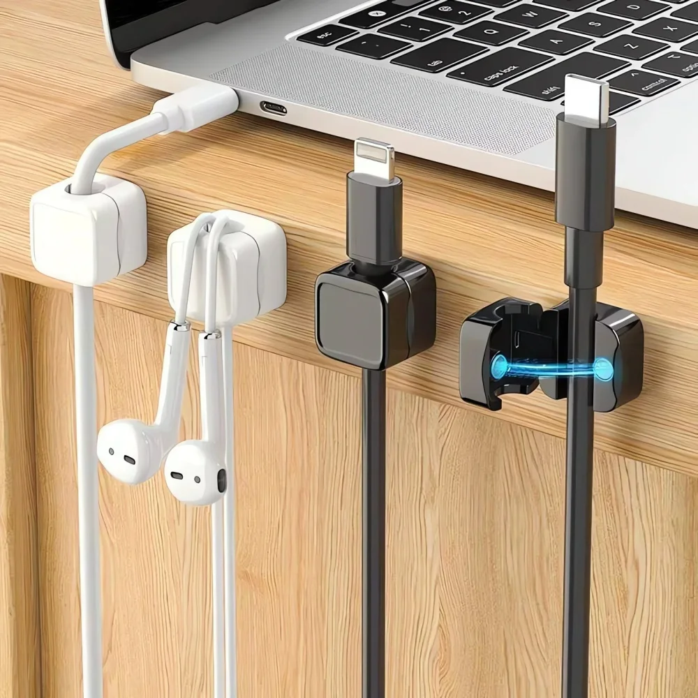 Magnetic Cables Smooth Adjustable Cord Holder Desk Bedside Cable Management Data Cord Collator Charging Wire Cord Holder Clips Magnetic Cables Smooth Adjustable Cord Holder Desk Bedside Cable Management Data Cord Collator Charging Wire Cord Holder Clips