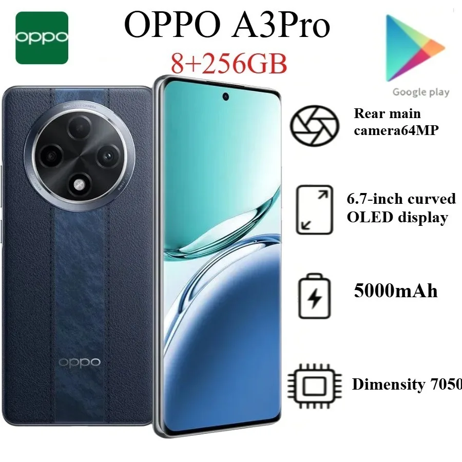 2026 new OPPO A3 Pro6.67-Inch 64MP AI Camera 67W Fast Charging 5000mAh High-Capacity Display Mobile Phone