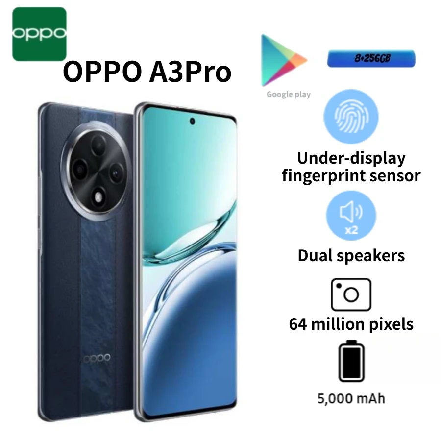 2026 new OPPO A3 Pro Global Edition smartphone: 6.67-inch display, 64-megapixel AI camera, 67W fast charging