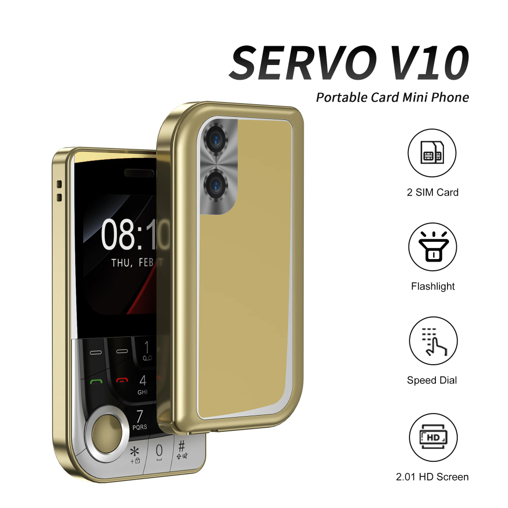 SERVO V10 Small Cell Phone 2 SIM Card Camera Flashlight MP3 FM Magic Voice 2.01" Display 2G GSM Push Button Mobile Phones Type-C SERVO V10 Small Cell Phone 2 SIM Card Camera Flashlight MP3 FM Magic Voice 2.01" Display 2G GSM Push Button Mobile Phones Type-C