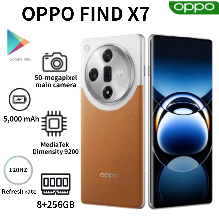 2026 New OPPO Find X7 Global Edition: Dual SIM, 100W fast charging, Dimensity 9300 chipset, 8+256GB, large storage capacity