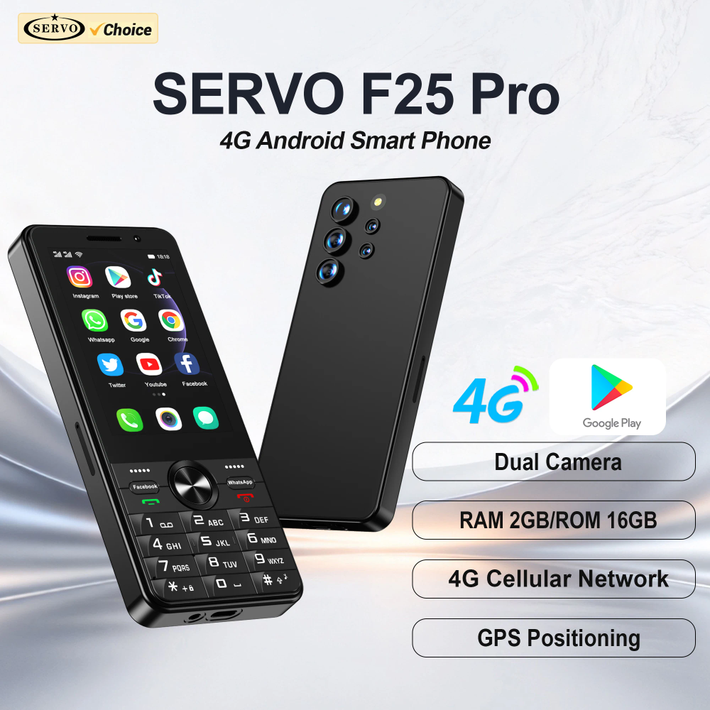 2026 SERVO F25 PRO 4G Button Smartphone Android System Wi-Fi Hotspot Google Play GPS 3.5" Touch Screen Smart Phone 2 SIM Standby