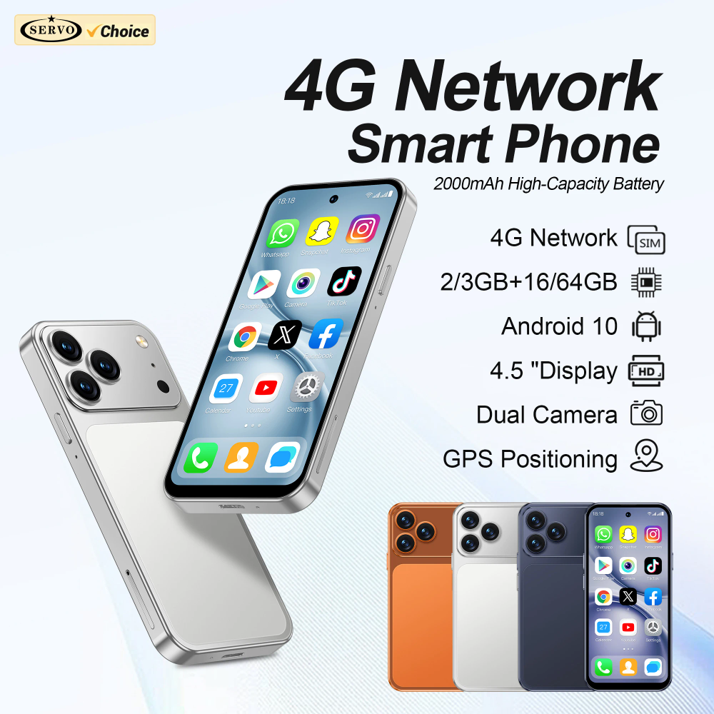 SERVO S45 PRO Android Mini Smartphone 4G LTE RAM 3GB ROM 64GB Google Play Face Unlock 4.5" Display Smart Phones Dual SIM Standby