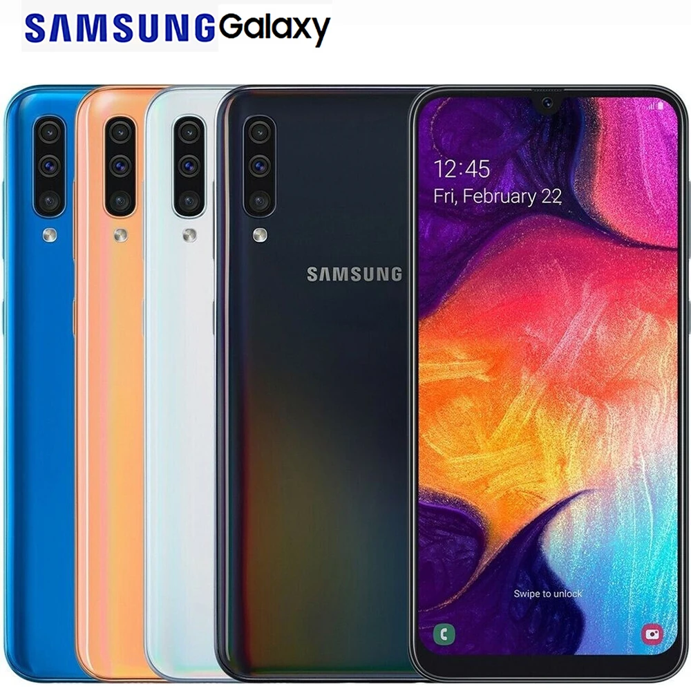 Refurbished Samsung Galaxy A50 5G A505U/A505F Smart Android Phone 6.4-inch 4000mAh 25MP NFC Fingerprint Samsung US/GlobalVersion