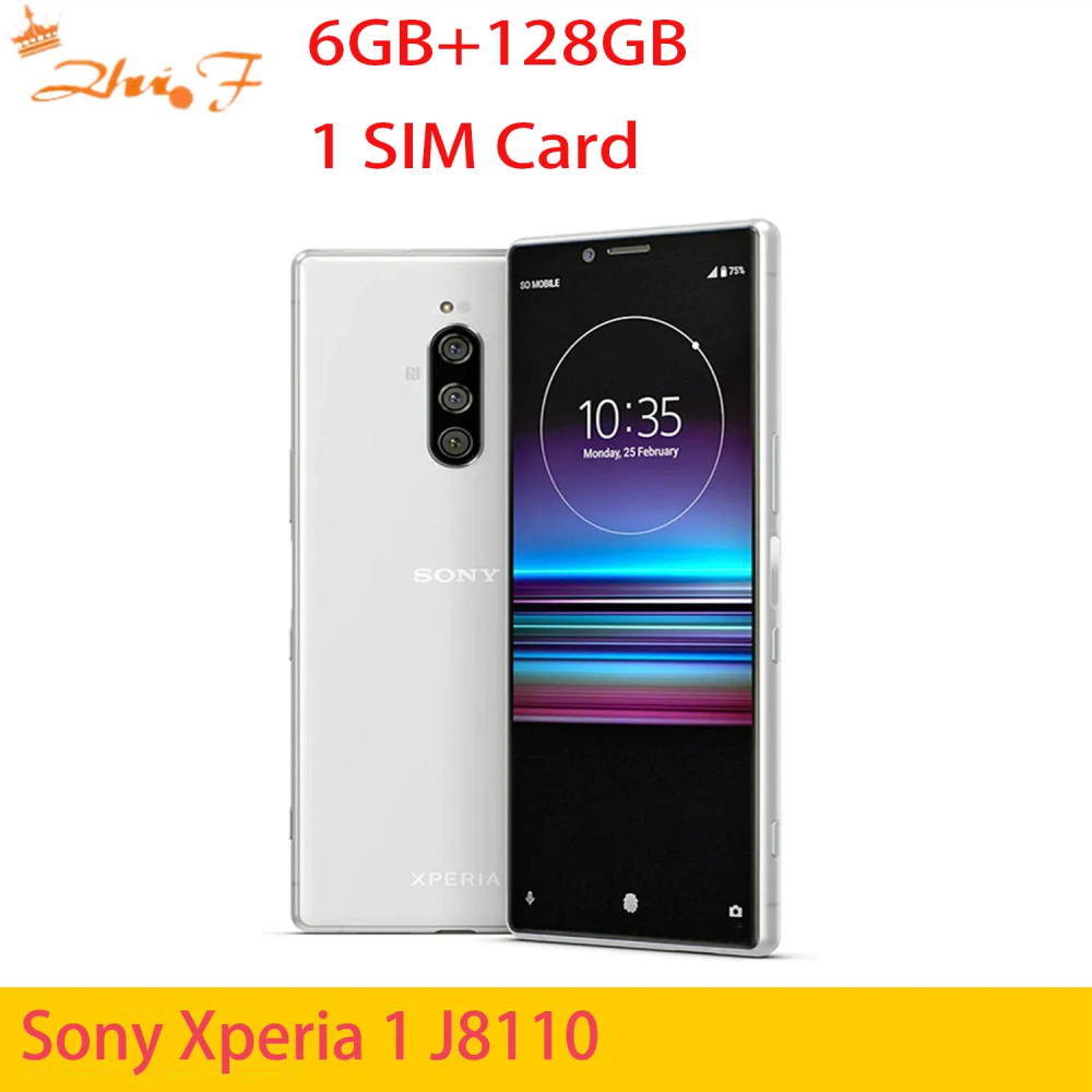 Sony Xperia 1 J8110 XZ4 6GB RAM 128GB ROM Snapdragon 855 NFC LTE Octa Core 3 Rear Camera Mobile Phone Sony Xperia 1 J8110 XZ4 6GB RAM 128GB ROM Snapdragon 855 NFC LTE Octa Core 3 Rear Camera Mobile Phone
