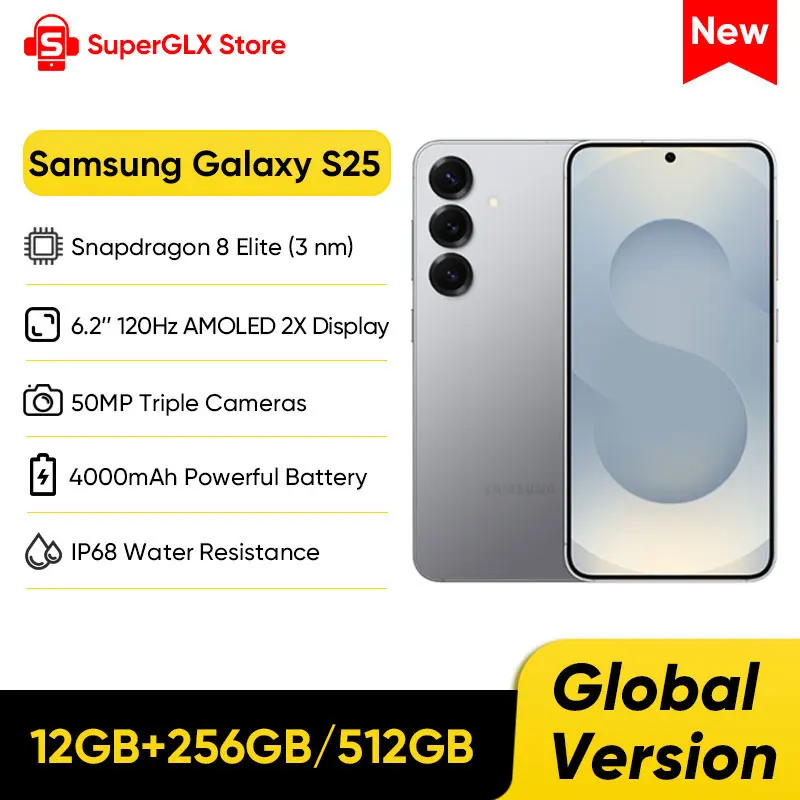 2025 New Samsung Galaxy S25 AI Smartphone Snapdragon 8 Elite 6.2"Dynamic 120Hz AMOLED 2X Screen 4000mAh Battery IP68 Samsung S25 2025 New Samsung Galaxy S25 AI Smartphone Snapdragon 8 Elite 6.2"Dynamic 120Hz AMOLED 2X Screen 4000mAh Battery IP68 Samsung S25