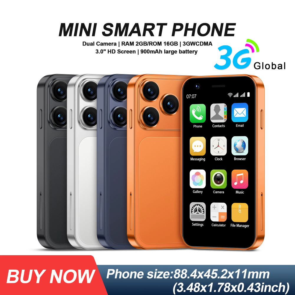 SERVO 18SE mini Smartphone 3.0inch HD Display 3G WCDMA 2GB+16GB GPS Android Small Portable Cellphone Dual SIM Standby Play Store