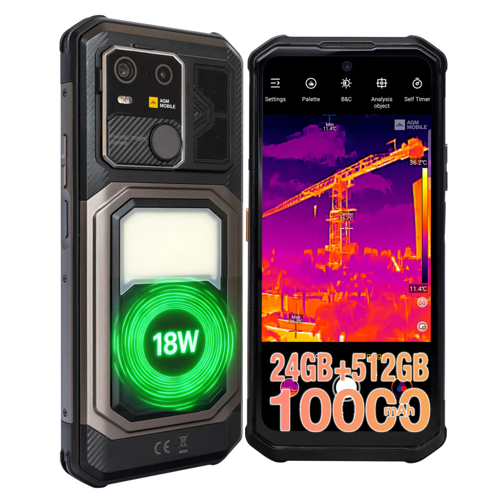 AGM G3 PRO 5G Rugged Phone 512GB ROM +24(12+12)GB RAM Thermal Imaging Camera Smartphone Android15 Fast Charge Wireless Charging
