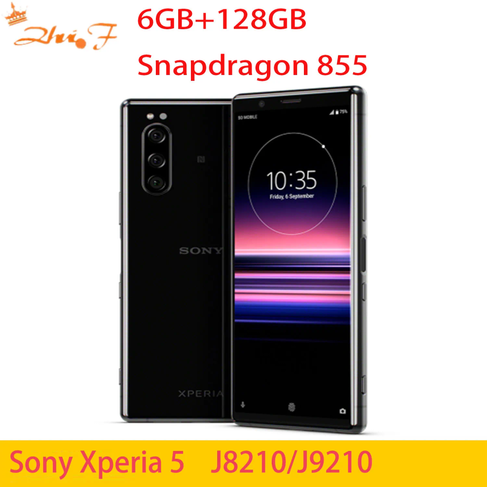Sony Xperia 5 J8210 J9210 6G RAM 64GB/128GB ROM 12MP 4G LTE Snapdragon855 NFC sony xperia 5 mobile cell phone Sony Xperia 5 J8210 J9210 6G RAM 64GB/128GB ROM 12MP 4G LTE Snapdragon855 NFC sony xperia 5 mobile cell phone