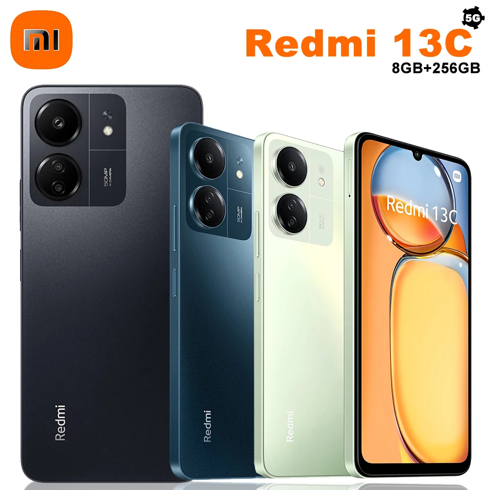 Brand New XIAOMI Redmi 13C NFC Fashion Smart 5G Mobile Phone 50MP Rear Camera 5MP Front Camera 8GB+256GB Memory 6.74-inch 90Hz Brand New XIAOMI Redmi 13C NFC Fashion Smart 5G Mobile Phone 50MP Rear Camera 5MP Front Camera 8GB+256GB Memory 6.74-inch 90Hz