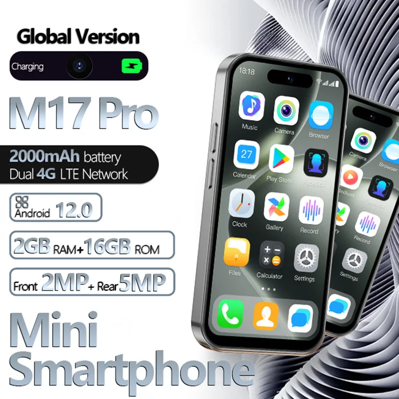 Hot Sale ONEMYTH M17 Pro Mini Backup Phone 4-inch 4G Dual SIM 2000mAh Long Battery 2GB+16GB 3GB+64GB Limited Stock Pocket Phone