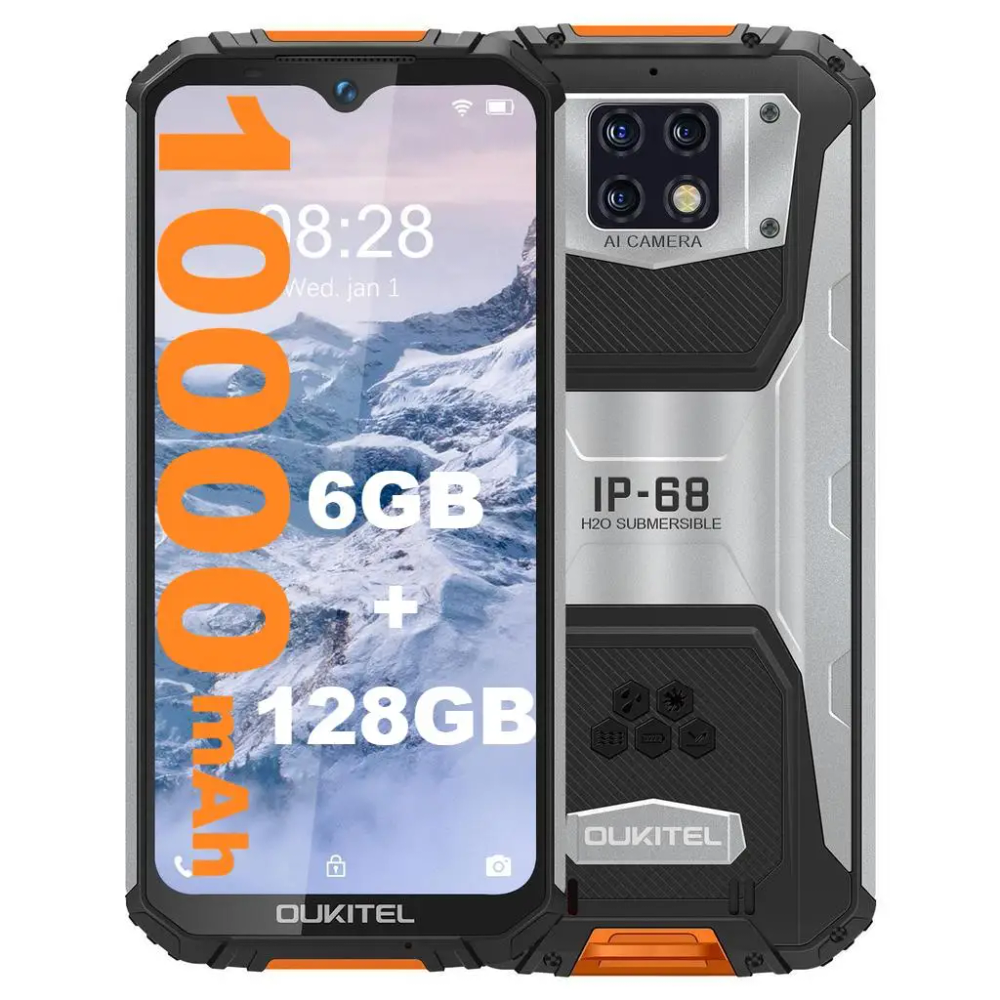 Oukitel WP6 Rugged Smartphone 6.3-inch Display 6GB RAM+128GB ROM 10000mAh battery Outdoor Waterproof Mobile Phone