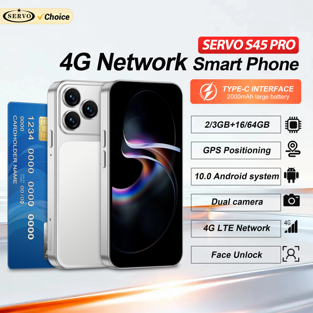 Official SERVO 4G LTE Mini Smartphone Android10.0 System 3GB+64GB Play Store WiFi 2 SIM 4.5" Screen Portable Smart Mobile Phones Official SERVO 4G LTE Mini Smartphone Android10.0 System 3GB+64GB Play Store WiFi 2 SIM 4.5" Screen Portable Smart Mobile Phones