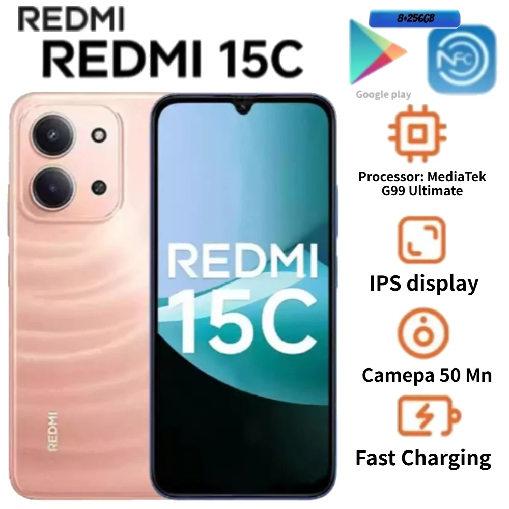 2026 Global Edition Redmi 15C: 6.9-inch 120Hz display, 50MP camera, 6,000mAh battery, and 33W fast charging