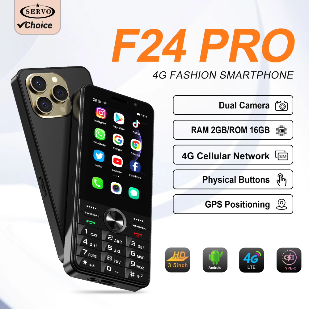 SERVO F24 PRO 4G LTE Smartphone Android System 16GB ROM WiFi Hotspot Google Play FM 3.5" Touch Screen Smart Phones 2 SIM Standby