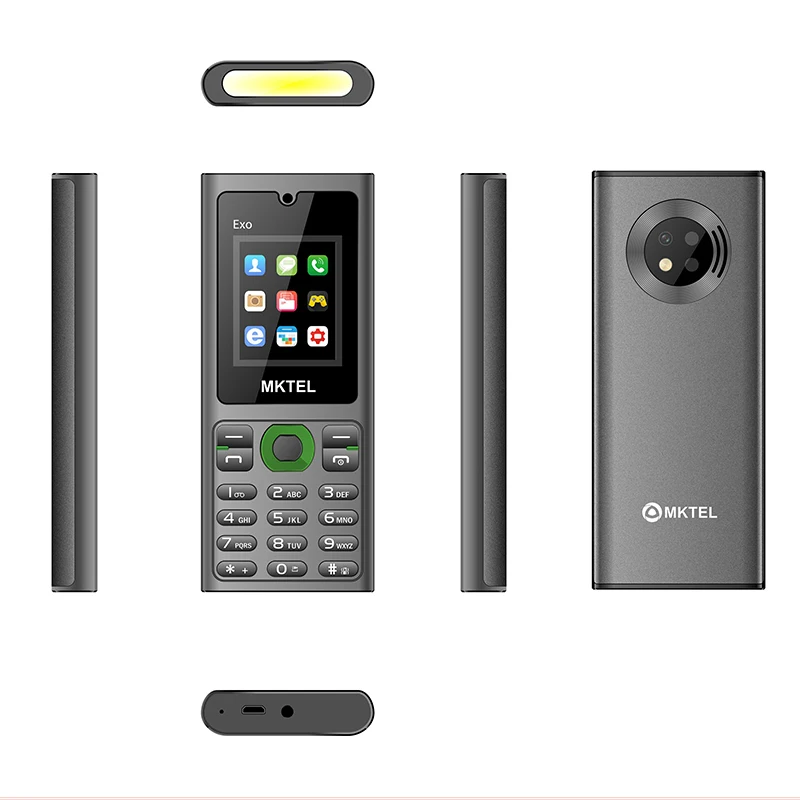 MKTEL Feature Phone Senior Mobile Phone Dual SIM Dual Standby 1.77" Display GSM MP3 MP4 FM Radio Strong Torch Loud Speaker