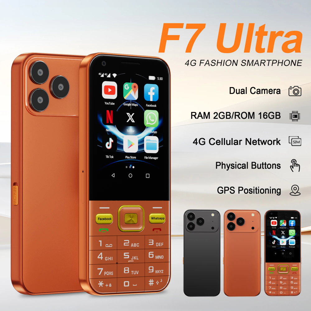 SERVO F7 Ultra Android Smart Mobile Phone 4G Network 2.8" Touch Screen 2GB+16GB WhatsAPP FM Radio Dual SIM Standby Smartphones