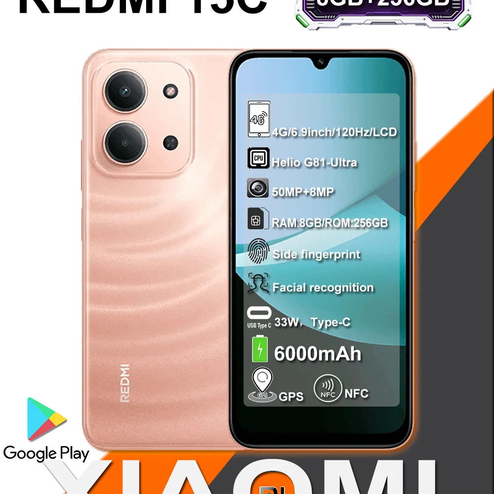 Xiaomi Redmi 15C Ultra-long battery life smartphone 8+256GB ram Type-C NFC Xiaomi Redmi 15C Ultra-long battery life smartphone 8+256GB ram Type-C NFC