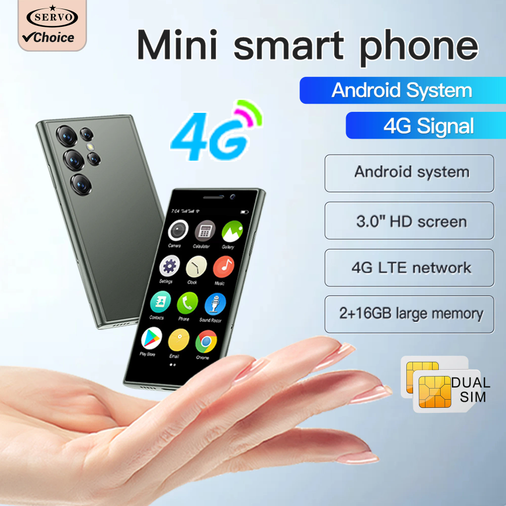 SERVO S24 MINI Android Smartphone 4G Network 3.0" Display 16GB Rom Small Phone Dual SIM Standby Play Store Face Unlock Cellphone SERVO S24 MINI Android Smartphone 4G Network 3.0" Display 16GB Rom Small Phone Dual SIM Standby Play Store Face Unlock Cellphone