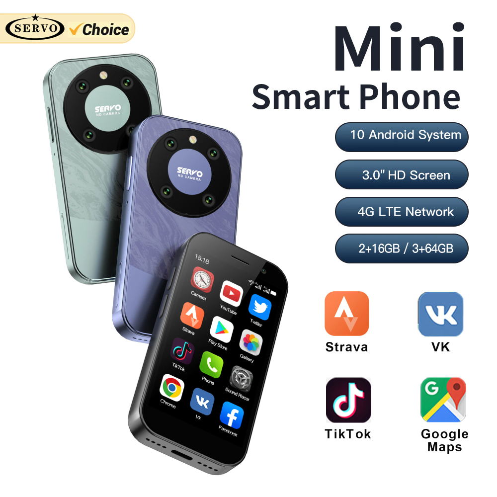 New Generation SERVO KING9000 Mini Smartphone 4G NET 2 SIM 16G/64G Android OS 10.0 2000mAh 3.0'' Screen Small-Scale Mobile Phone New Generation SERVO KING9000 Mini Smartphone 4G NET 2 SIM 16G/64G Android OS 10.0 2000mAh 3.0'' Screen Small-Scale Mobile Phone