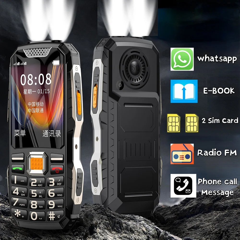 Large Screen Push Button Large Power Rugged Low Price Portable Mobile Phone Two Torchs Whatsapp Dual Sim FM Loud Soud Elderly Large Screen Push Button Large Power Rugged Low Price Portable Mobile Phone Two Torchs Whatsapp Dual Sim FM Loud Soud Elderly