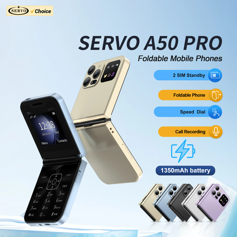 SERVO A50 PRO Flip Mobile Phone 2G GSM Dual Sim Cards Call Recording Blacklist MP3 FM Radio 2.4" Foldable Cellphones Flashlight SERVO A50 PRO Flip Mobile Phone 2G GSM Dual Sim Cards Call Recording Blacklist MP3 FM Radio 2.4" Foldable Cellphones Flashlight