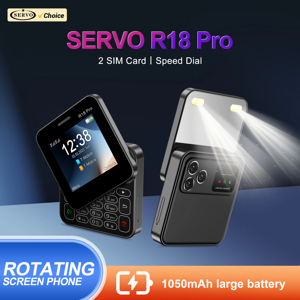 SERVO R18 PRO 2.4" Slide Feature Mobile Phone Speed Dial Magic Voice Flashlight FM Radio Dual SIM Card Rotating Screen Cellphone SERVO R18 PRO 2.4" Slide Feature Mobile Phone Speed Dial Magic Voice Flashlight FM Radio Dual SIM Card Rotating Screen Cellphone