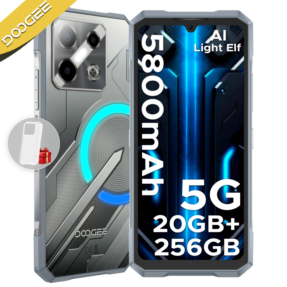 DOOGEE Blade GT Pro Rugged Phone 6.72'' FHD+120Hz 32GB+512GB 5800mAh Battery LED Light Effect Android 14 NFC SmartPhone