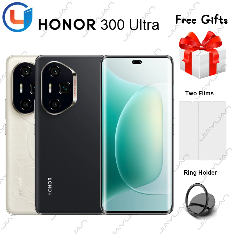 Original Honor 300 Ultra 5G GMS Mobile Phone 6.78" 120Hz Screen Snapdragon 8 Gen 3 Camera 50MP Battery 5300mAh Smartphone