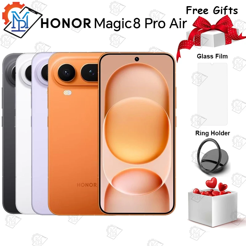 NEW Original HONOR Magic 8 Pro Air Mobile Phone 6.31" OLED Display Dimensity 9500 Triple Camera Charging 80W GMS Smartphone