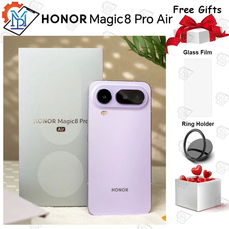 Original HONOR Magic 8 Pro Air Mobile Phone 6.31" OLED Display Dimensity 9500 Triple Camera Charging 80W CN Version Smartphone