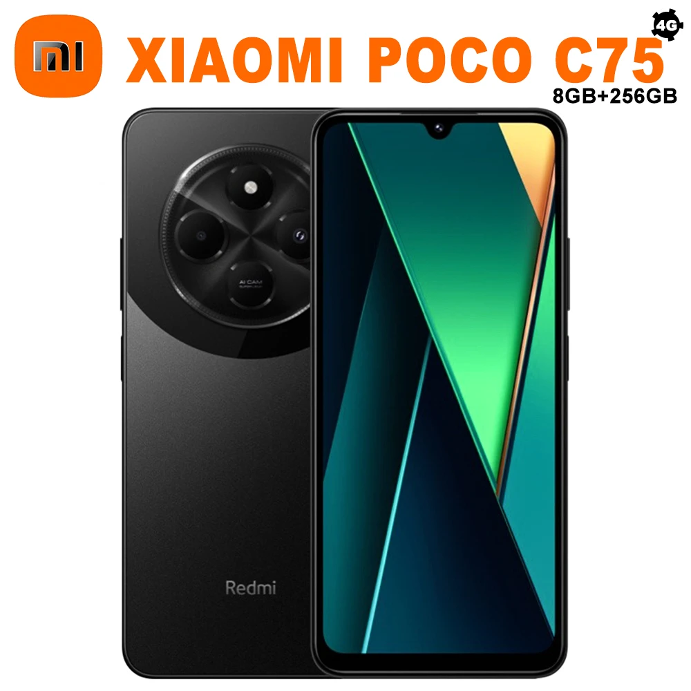 POCO C75 4G original smart phone supports EU/US/UK specification selection/8GB+256GB memory/5000mAh battery capacity