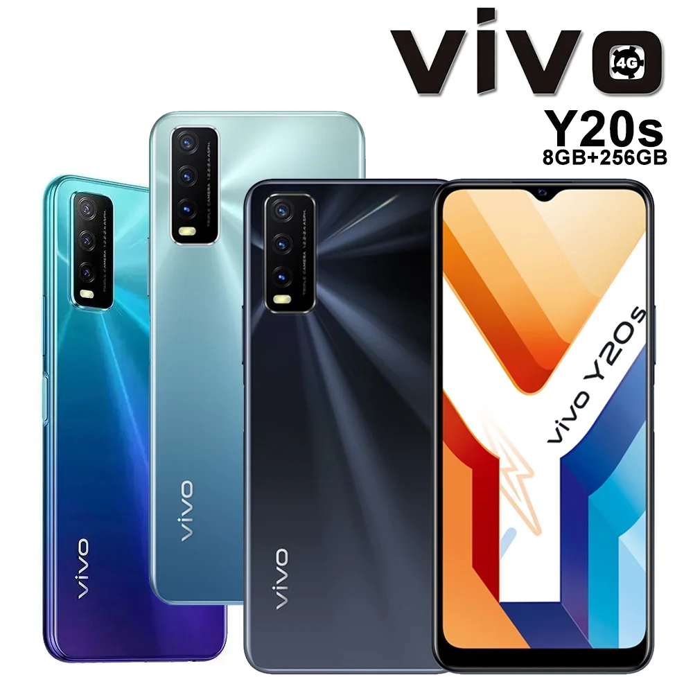 VIVO Y20S 4G fashion camera phone 13mp+2MP+2mp camera, 8GB+256gb 5000mAh battery, long battery life, support NFC function
