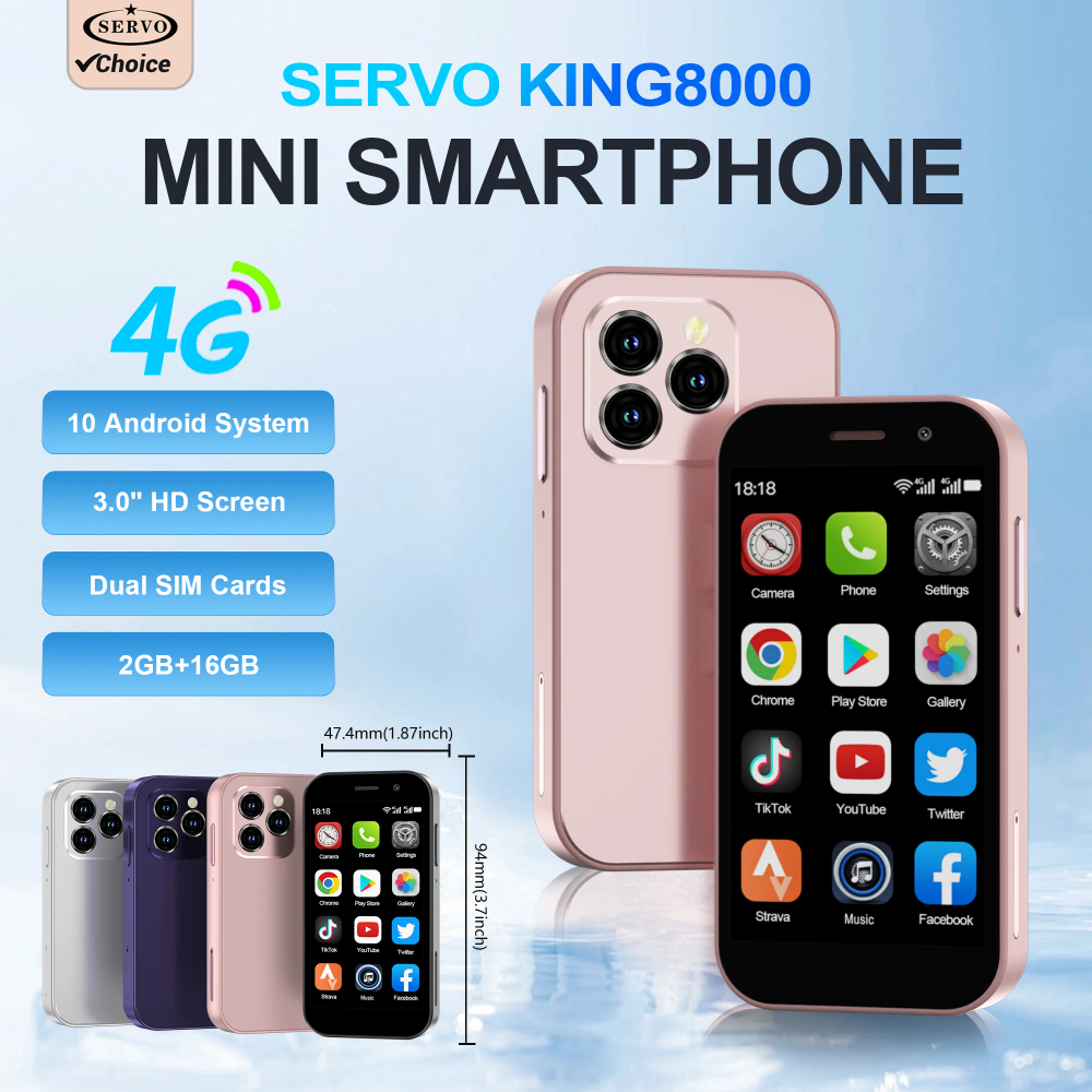 Mini Smartphone 4G LTE Android OS 3" Display Face Recognition Cellphone 5MP Camera 2+16GB WIFI GPS Small Mobile Phone Play Store