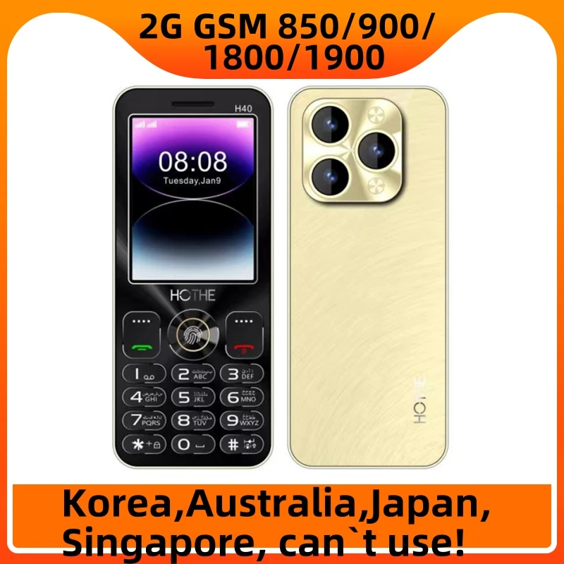 H40 Push Button Mobile Phone,2.8 Inch,Dual Sim,Bluetooth,Flashlight,MP3 MP4,Wireless FM,Camera,Vibration,BigHorn Cheap CellPhone