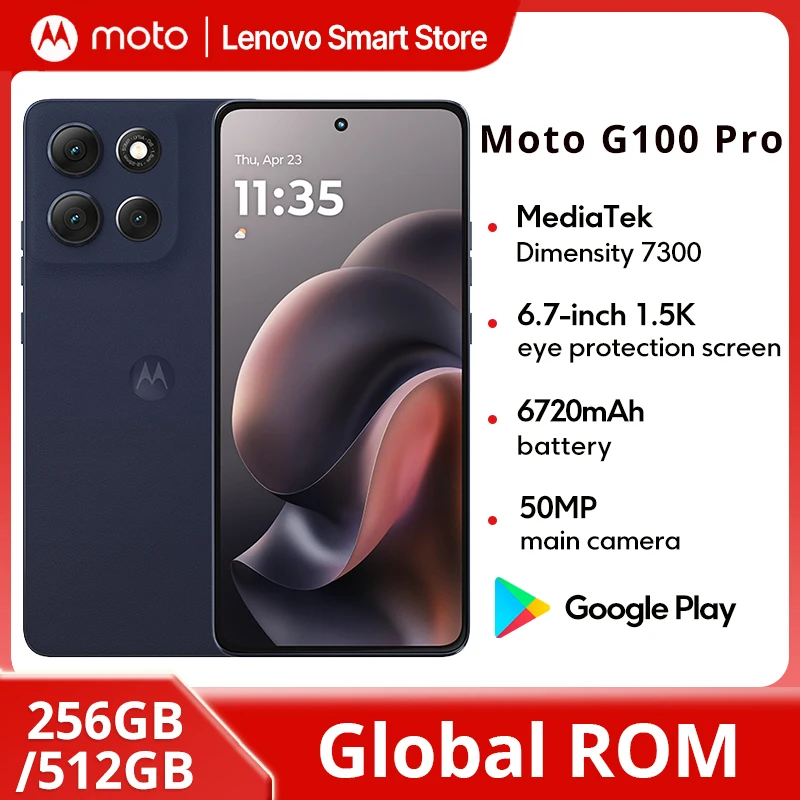 Motorola Moto G100 Pro SmartPhone Global ROM Dimensity 7300 6.7-inch 1.5K pOLED 120Hz Display 50MP Camera 6720mAh Cellphone