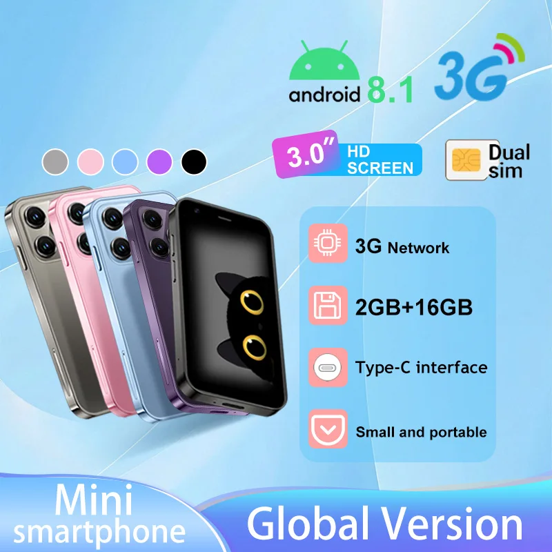 ONEMYTH Mini Smartphone, 2GB+16GB, 3.0-inch screen, soyes 3G network, more applications, multiple colors to choose from