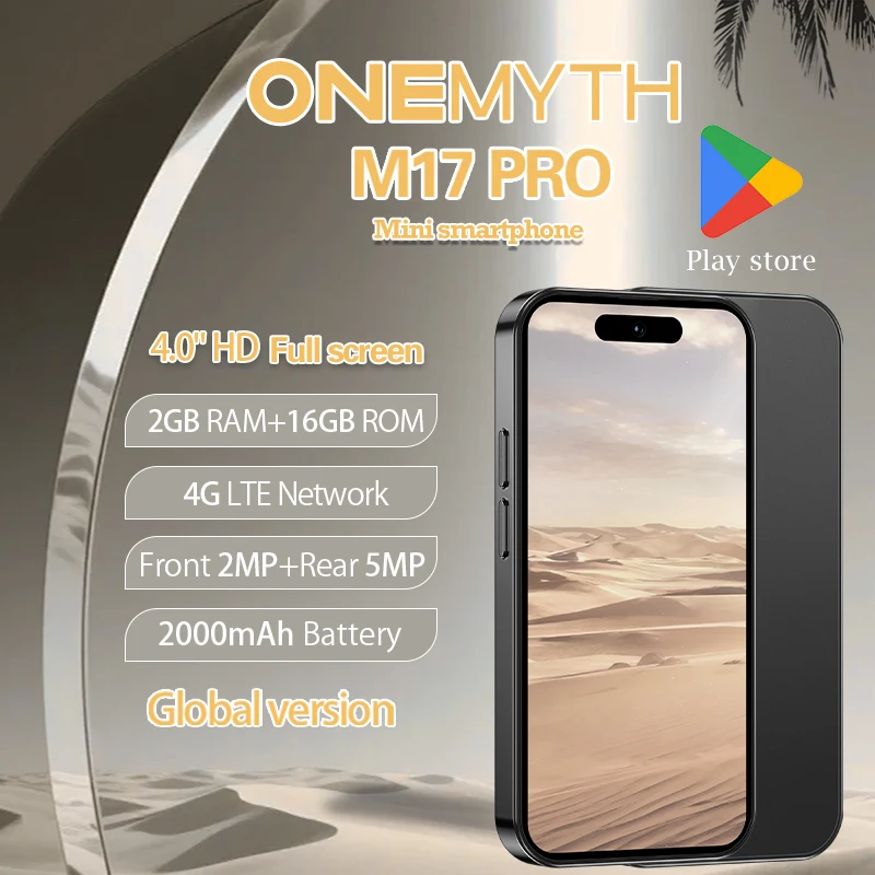 ONEMYTH M17 Pro 4.0-inch Android 4G Mini Smartphone 3GB RAM 64GB ROM Dual SIM 2000mAh WiFi With More Apps