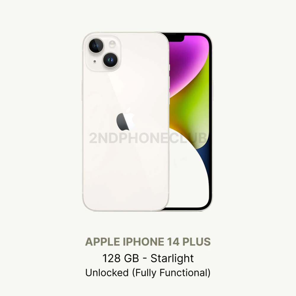 Apple iPhone 14 Plus 128/256/512GB Unlocked Excellent Condition All Colors (Renewed)