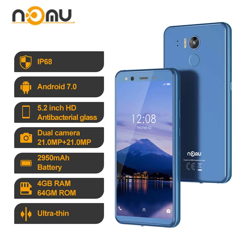 NOMU M8 4G LTE Rugged Smartphone 4GB RAM 64GB ROM Android 7.0 MTK6750T Octa Core Dual 21.0MP NFC Waterproof 5.2" Mobile Phone NOMU M8 4G LTE Rugged Smartphone 4GB RAM 64GB ROM Android 7.0 MTK6750T Octa Core Dual 21.0MP NFC Waterproof 5.2" Mobile Phone