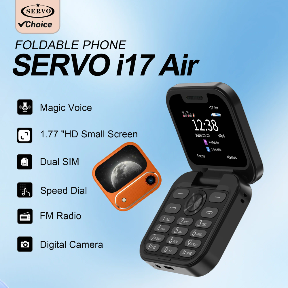 2026 New SERVO i17Air 2G Mini Foldable Mobile Phone Dual SIM Speed Dial Blacklist Flashlight Call Record Flip Cellphone FM Radio 2026 New SERVO i17Air 2G Mini Foldable Mobile Phone Dual SIM Speed Dial Blacklist Flashlight Call Record Flip Cellphone FM Radio