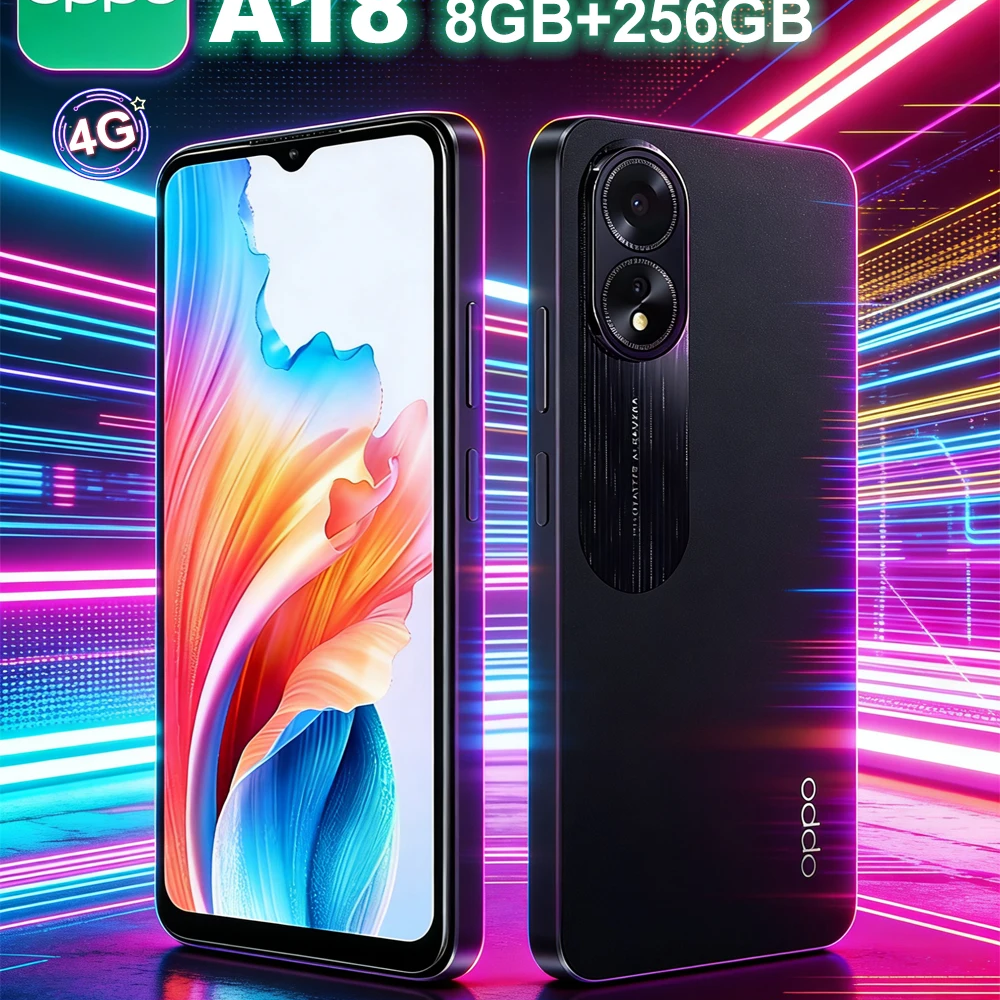 OPPO A18 original fashion smart phone EU/US/UK specifications optional 8GB+256GB ColorOS13.1 system side fingerprint recognition OPPO A18 original fashion smart phone EU/US/UK specifications optional 8GB+256GB ColorOS13.1 system side fingerprint recognition
