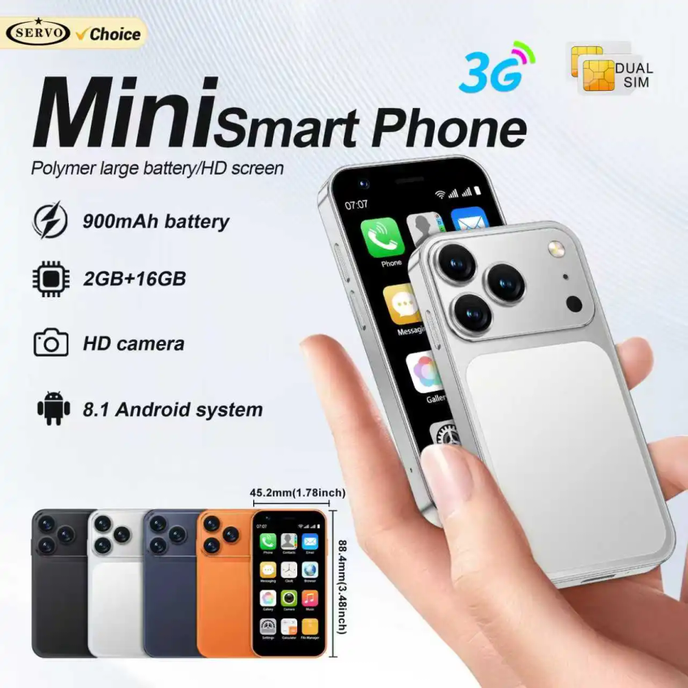 SERVO 18SE MINI Android Pocket Smartphone 2 SIM Standby 3.0" Screen 2GB+16GB WhatsAPP WiFi 3G WCDMA Super Small Smart Cellphones SERVO 18SE MINI Android Pocket Smartphone 2 SIM Standby 3.0" Screen 2GB+16GB WhatsAPP WiFi 3G WCDMA Super Small Smart Cellphones