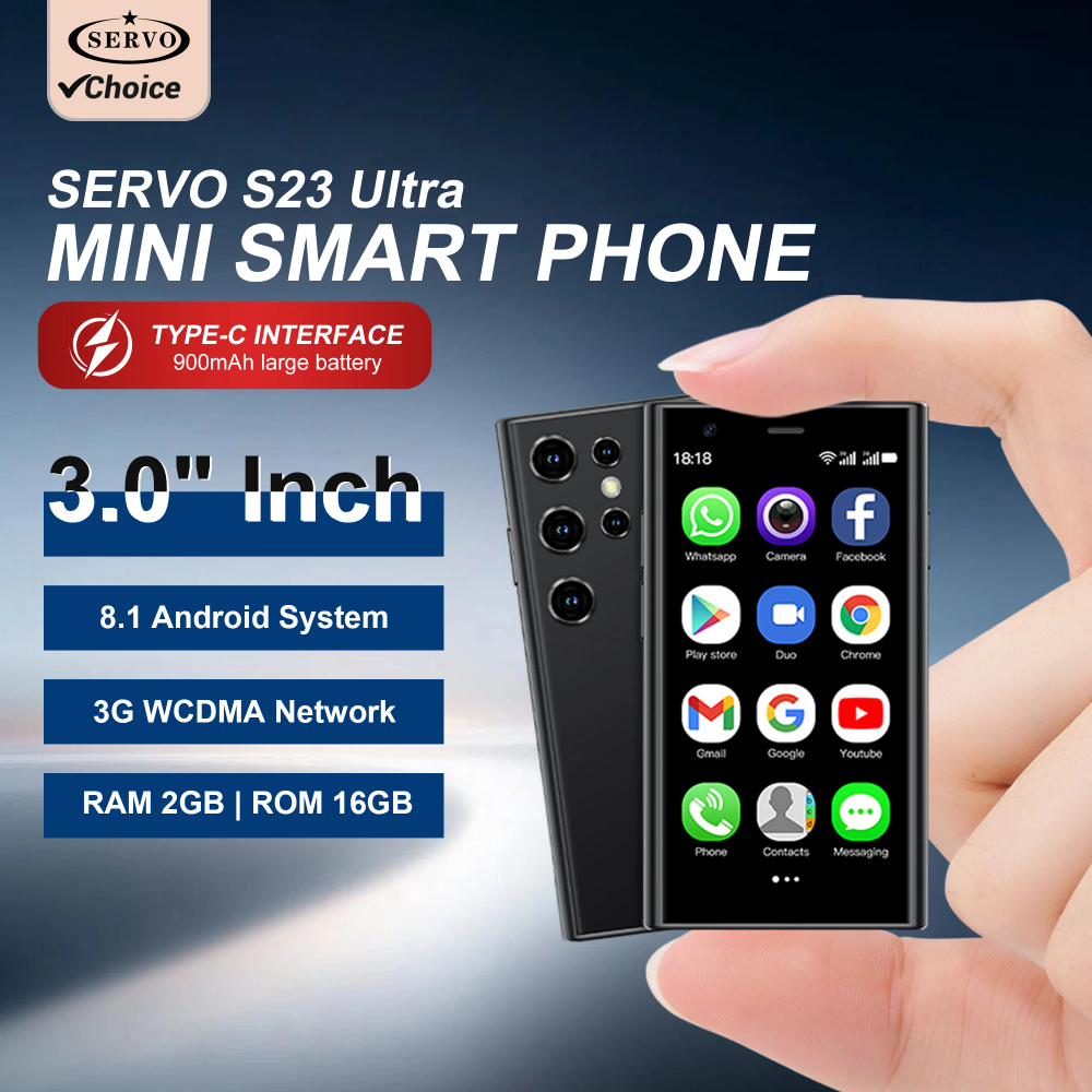 SERVO S23 Mini Android Smartphone 3G WCDMA 2GB+16GB Play Store WhatsAPP WIFI Hotspot 3.0" Small Pocket Smart Phone 2 SIM Standby SERVO S23 Mini Android Smartphone 3G WCDMA 2GB+16GB Play Store WhatsAPP WIFI Hotspot 3.0" Small Pocket Smart Phone 2 SIM Standby