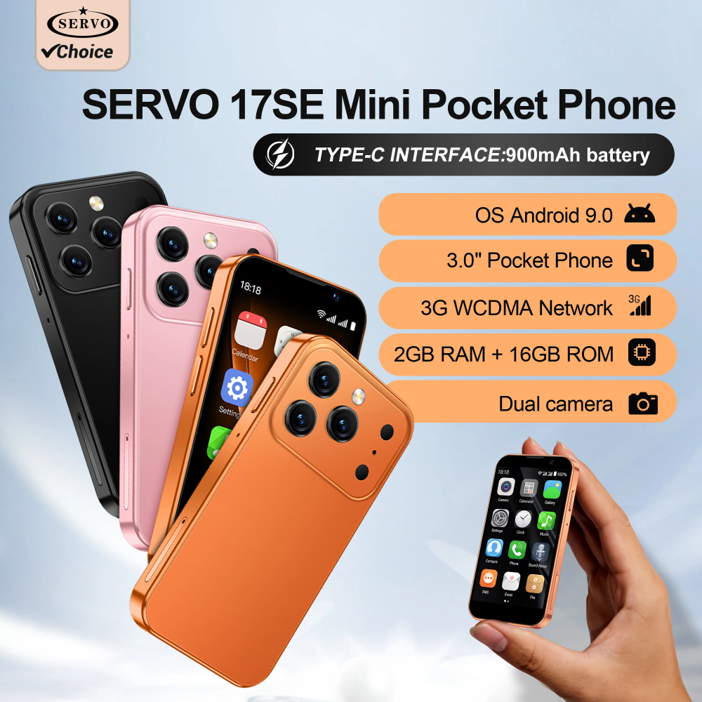 SERVO Mini Smartphone 3" Display 2GB+16GB 3G WCDMA Face Unlock Wifi GPS Play Store Android Tiny Portable Mobile Phones Dual SIM SERVO Mini Smartphone 3" Display 2GB+16GB 3G WCDMA Face Unlock Wifi GPS Play Store Android Tiny Portable Mobile Phones Dual SIM